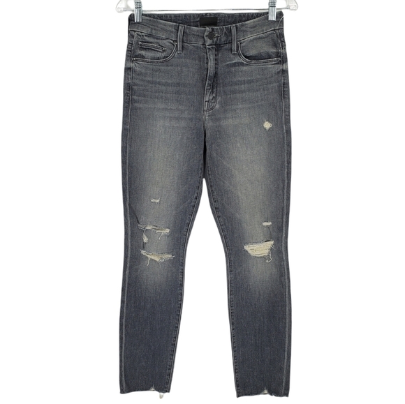 Mother The Looker High Waist Nick Fray Ankle Skinny Jeans in Grey Size 25 - Picture 3 of 9